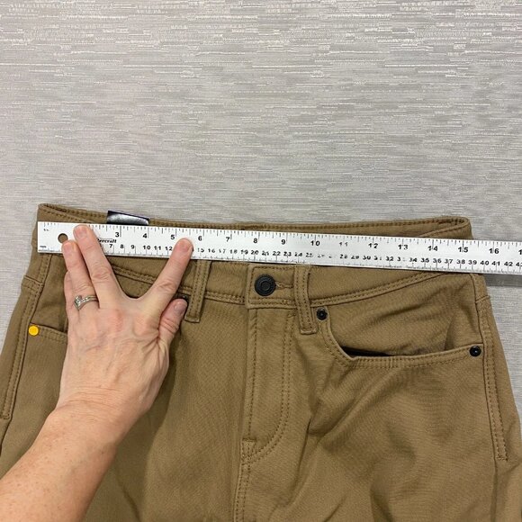 CAT Caterpillar Work Pants Mens 30 x 30 Brown Canvas Fleece Lined Insulated - Picture 9 of 12